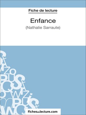 cover image of Enfance de Nathalie Sarraute (Fiche de lecture)